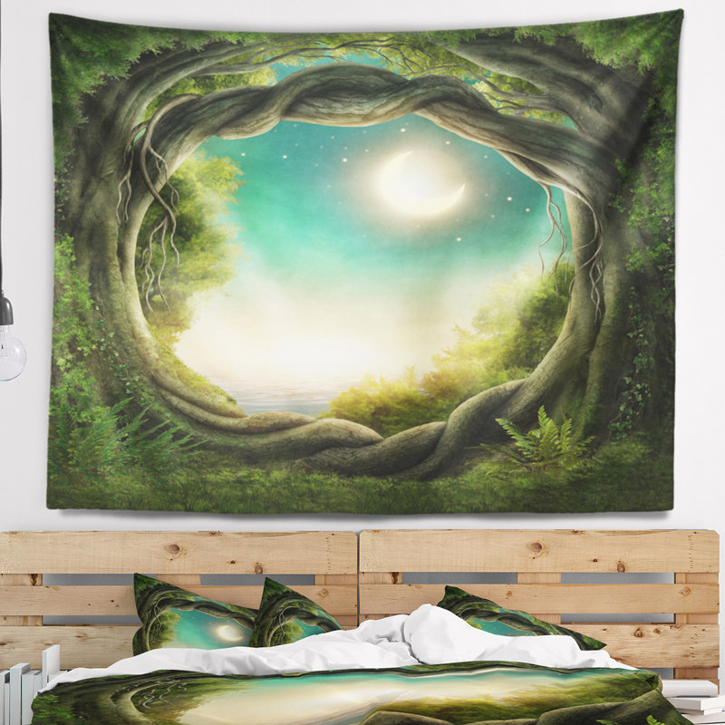 Tapisserie «Schafer Enchanted Dark Forest», H 32 po x l 39 po