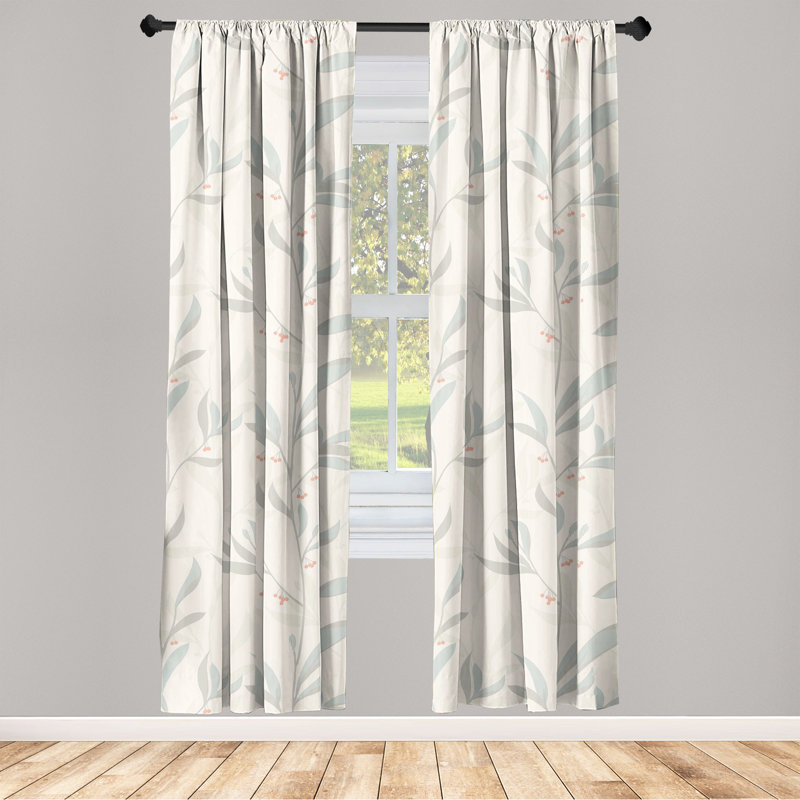Semi Sheer Curtain Pair, 95" W x 63" H
