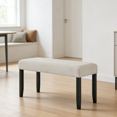 Banc de salle à manger rembourré gris clair 1pc
