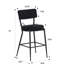4 tabourets de bar modernes - tissu polaire, base en métal noir pour les bars à café, 4 pièces de cuisine confortables et élégantes dans la cuisine, table de salle à manger-614991262-614991235-614991233