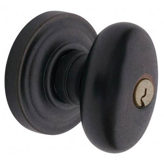 Egg Keyed Door Knob, Distressed Oil Rubbed Bronze, Keyed Alike, Yes