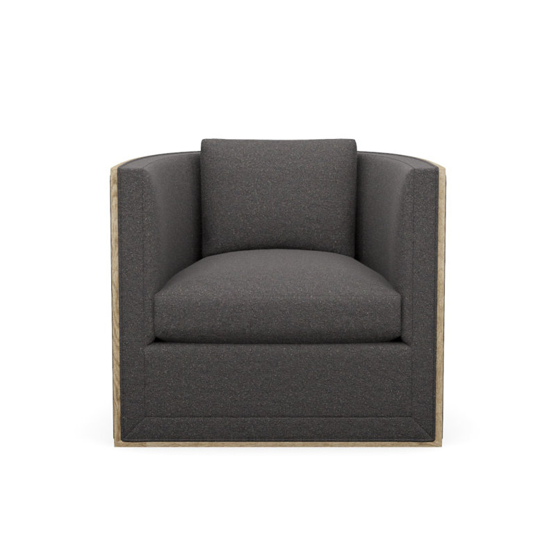 Chaise d'appoint Brett, Gris anthracite Rise (tissu performance) 1357-95, Dune