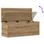 Boîte de rangement vidaXL avec rangement en chêne artisanal 35,43 po x 13,78 po x 13,78 po