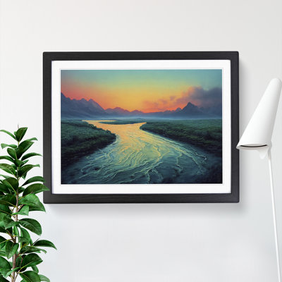 River To Mountains - Single Picture Frame Print