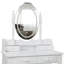 Ensemble de coiffeuse avec miroir Princess, modes d'éclairage, table de maquillage en bois à 4 tiroirs pour chambre de fille, coiffeuse avec beaucoup de rangement-208892816