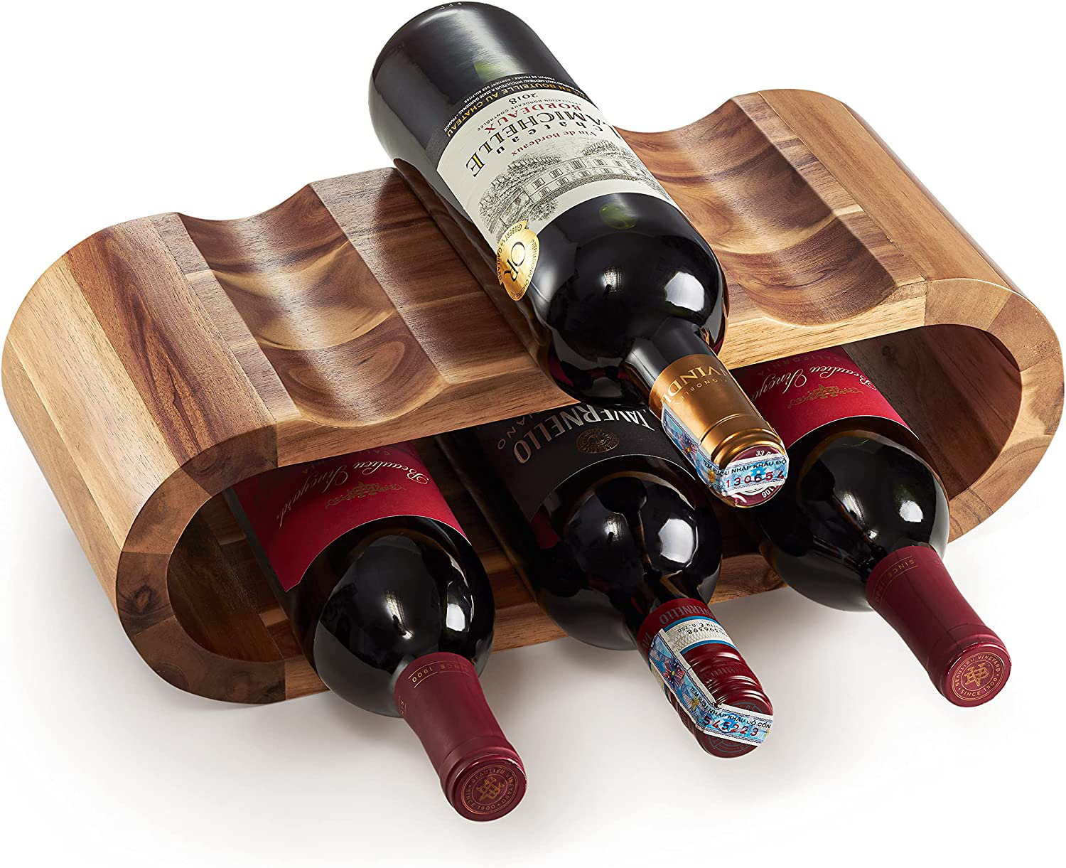 Millwood Pines Egidio Tabletop Wine Bottle Rack in Black | Wayfair