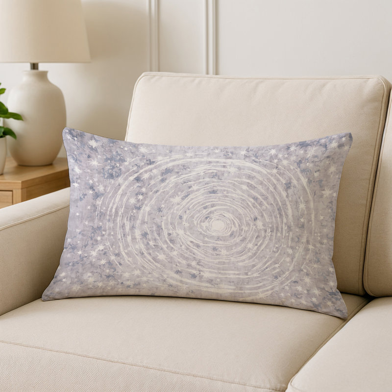 Coussin décoratif intérieur et extérieur Modern, Blanc abstrait 1, Rectangle H 18 po x l 25 po