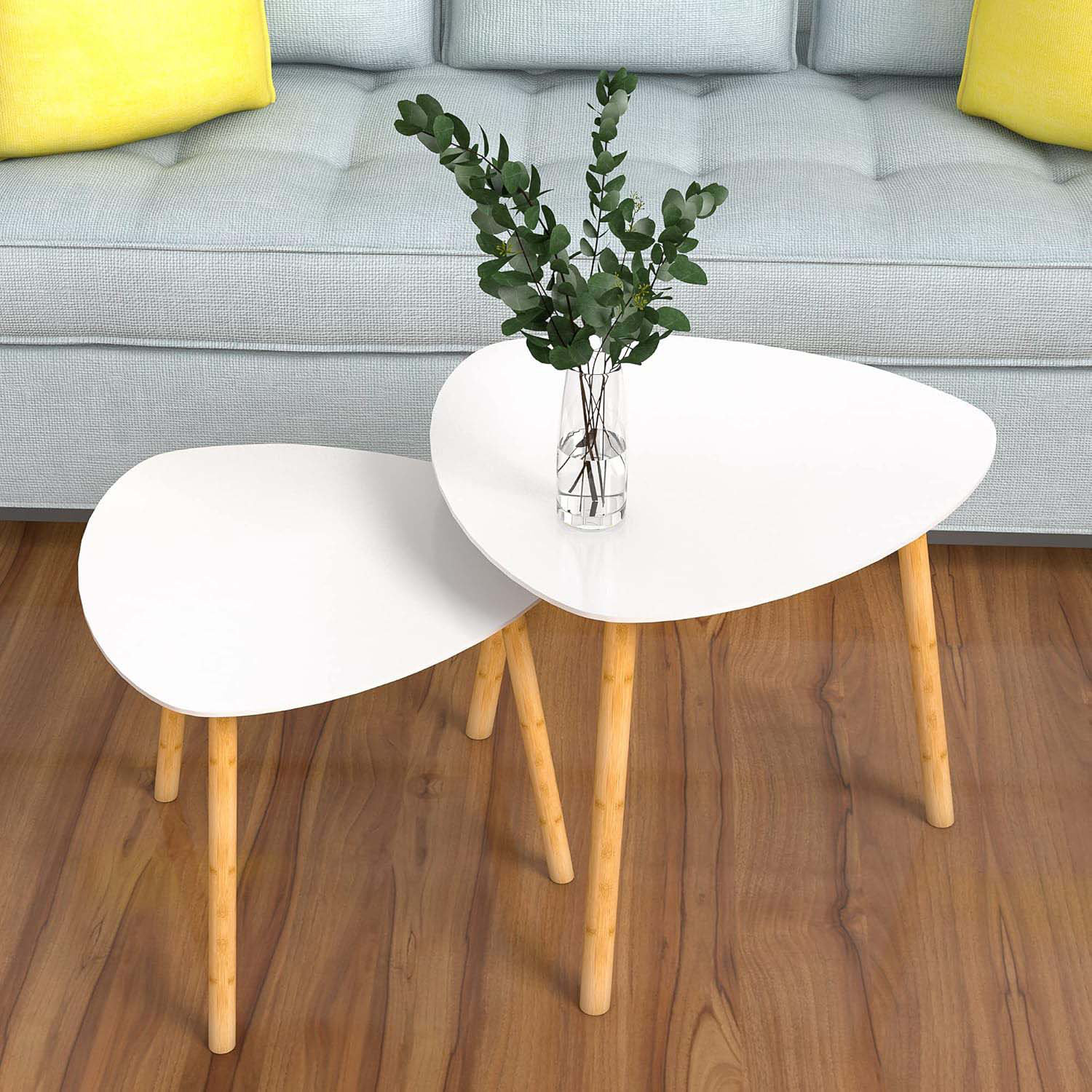 George Oliver Bamboo Nesting End Table - Side Tables Living Room Tables ...