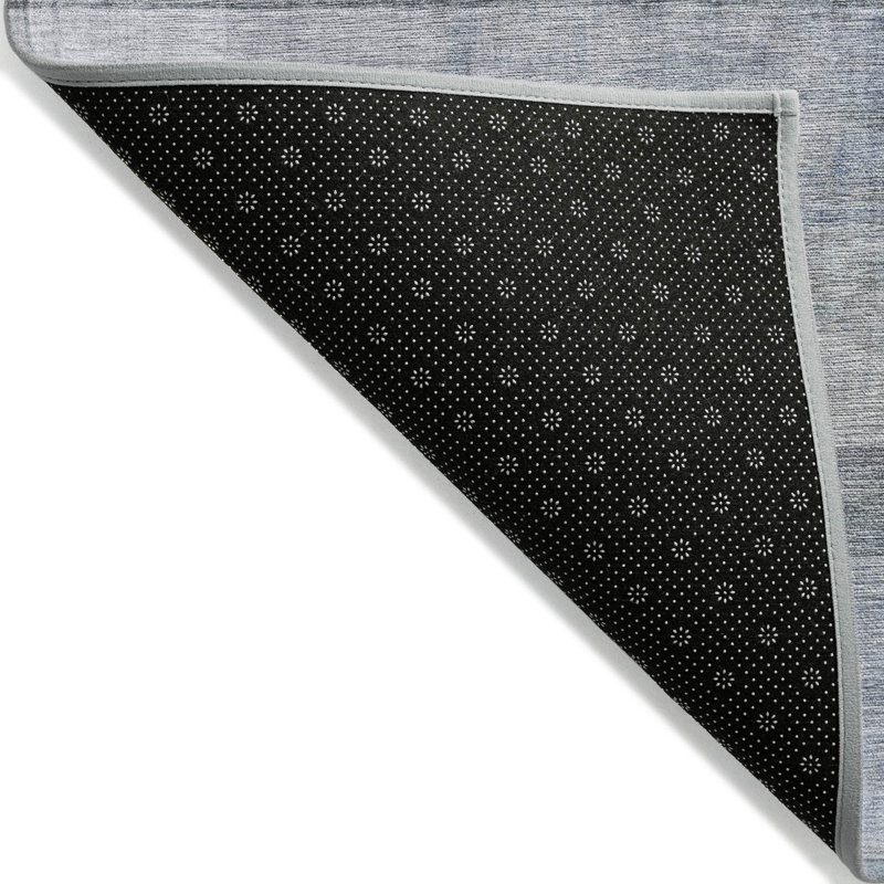 Tapis bleu marine lavable intérieur / extérieur ACN568, Rectangle 10 pi x 14 pi