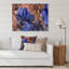 «Blue Luxury Abstract Fluid Art», reproduction d'art sur toile-67328779-67328784