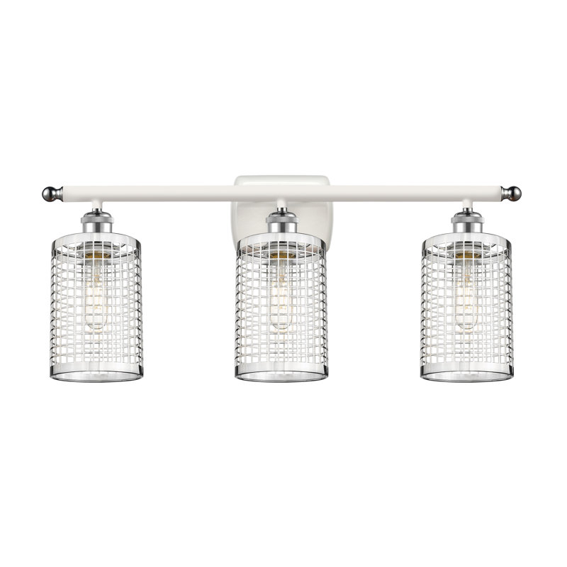 Peraza 3 - Light Dimmable Vanity Light, Polished Chrome/White, Polished Chrome