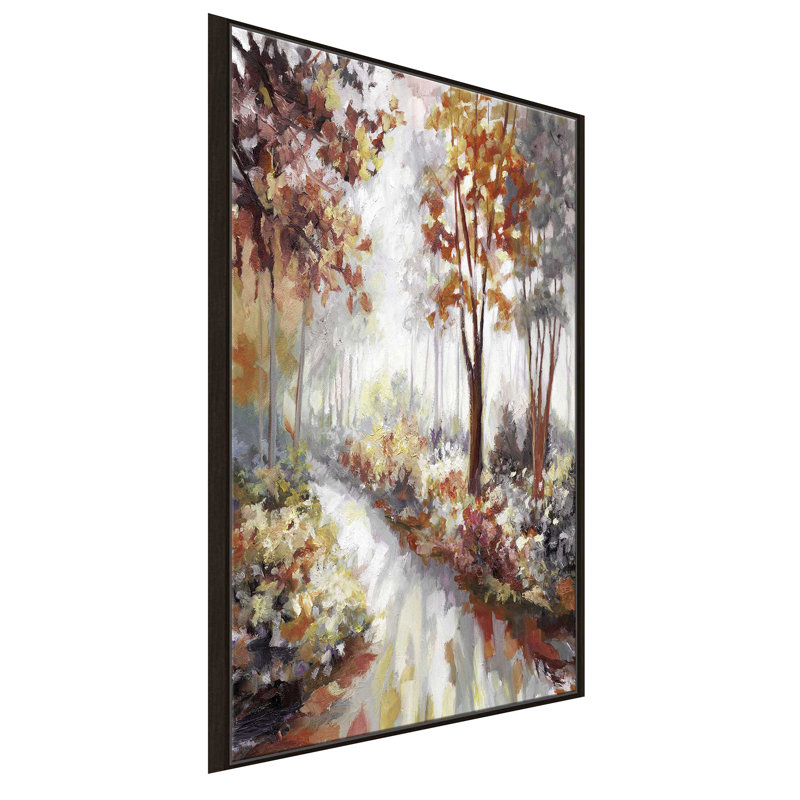 "Woodland Glen" par Nan - peinture sur toile à cadre flottant, H 33,5 po x l 21,5 po
