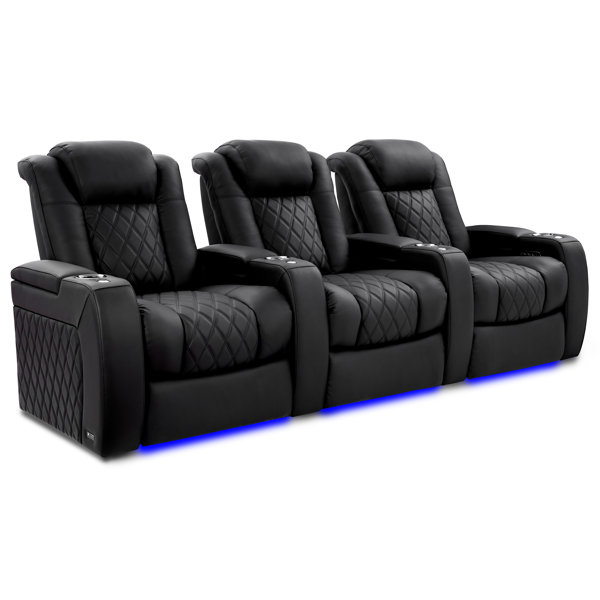 Valencia Theater Seating Leather Home Theater Seating with Cup Holder ...