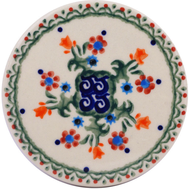 Spring Flowers Stoneware Round Coaster
