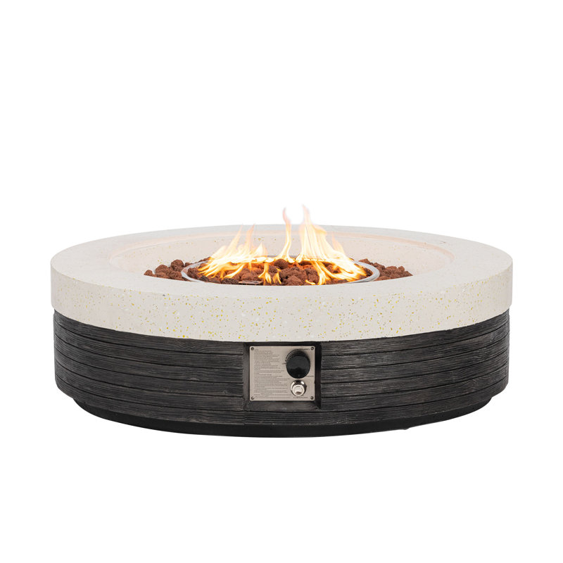 41" Round Concrete Propane Fire Pit Table