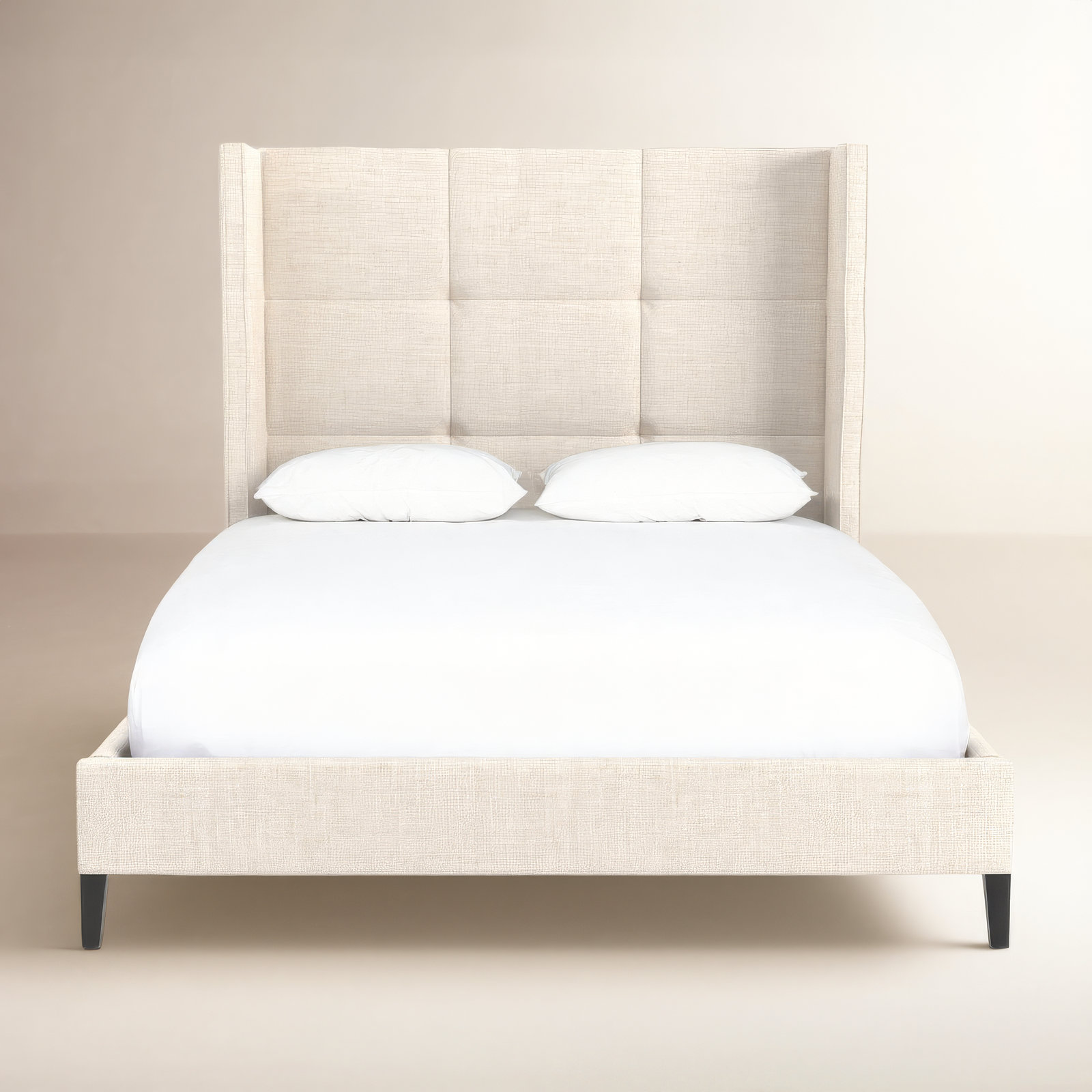 Cognac Wingback Bed, Queen