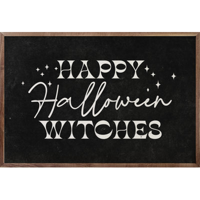 " Happy Halloween Witches Black "