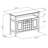 Eustice 12-Wine Holder Black Finish Buffet Cabinet, 31.92" H X 45.62" W X 15.61" D