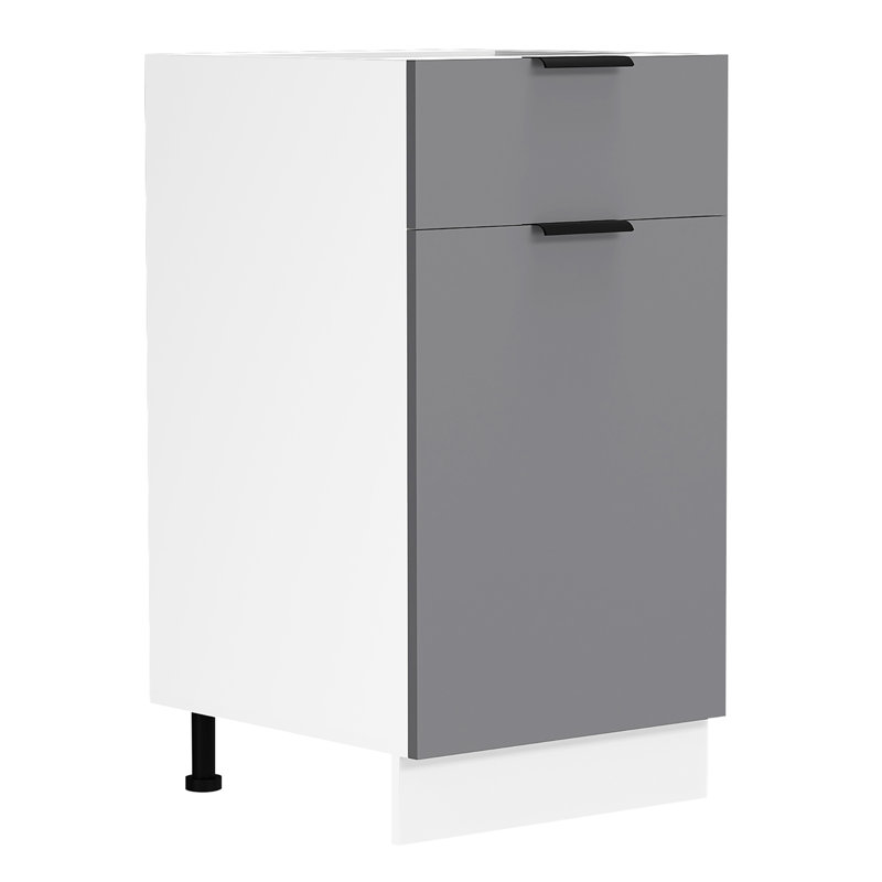 Semone 82Cm H x 40Cm W x 46Cm D Manufactured Wood Standard Base Cabinet, White/Anthracite