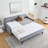Twin Size Upholstery DayBed with Erectable Trundle and USB Charging-1996153450
