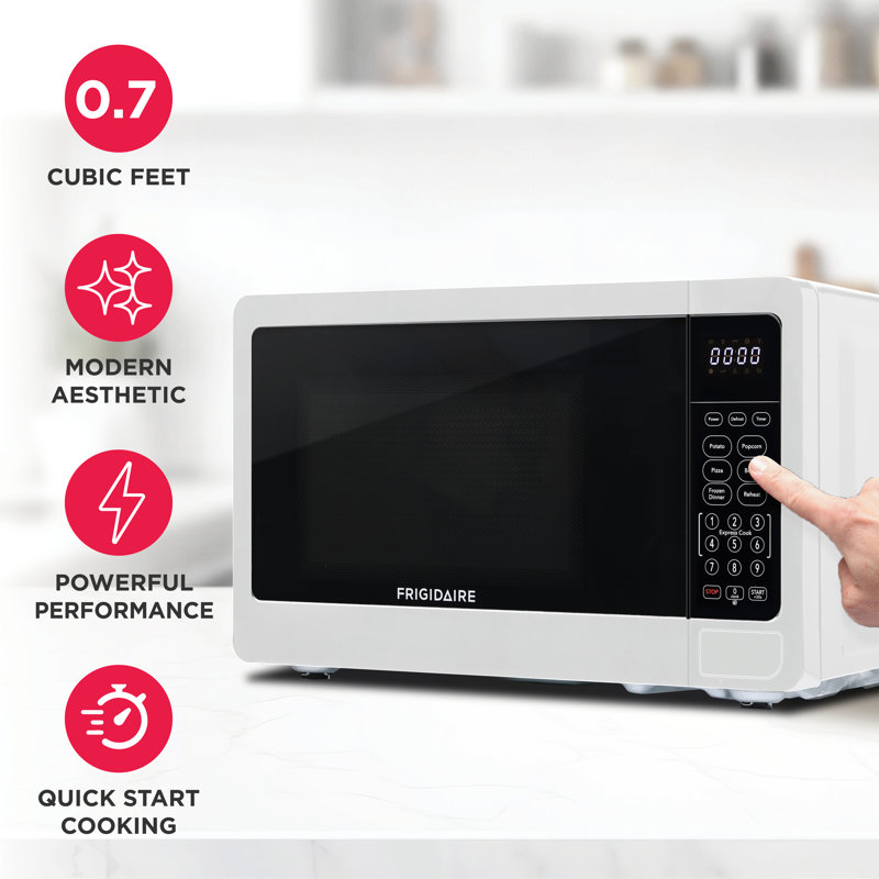 Frigidaire, 0.7 Cu. Ft. Countertop Microwave Oven, White
