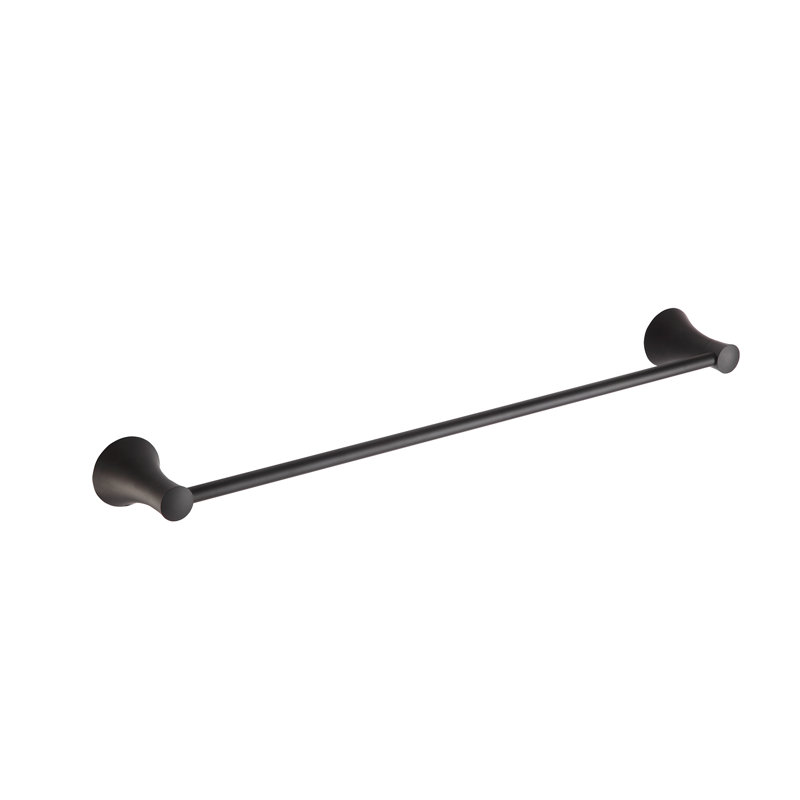 Matte Black Towel Bar Tower Rail  - Stainless Steel Wall Mounted Towel Rack - Bathroom & Kitchen Towel Holder (1 Pack, Heavy Duty)