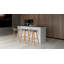 Ensemble de 4 tabourets de bar Benson  - siège en plastique confortable avec pieds et repose-pieds en placage de métal - Design élégant et moderne pour la cuisine, le bar, la salle à manger - parfait pour la décoration intérieure moderne,
