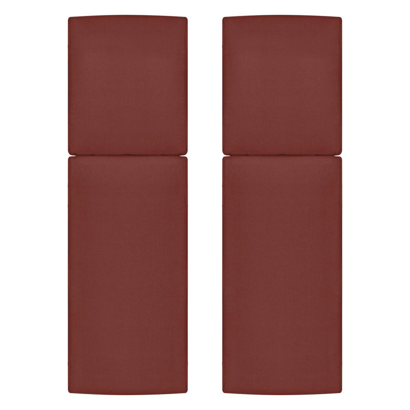  Special Size Covers Only, 2Pcs Outdoor Olefin Chaise Lounge Cushion Cover, Red