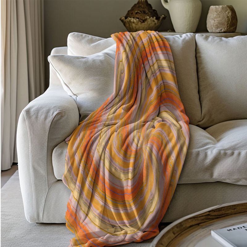 Hippie Swirls - 1 pièce Sherpa Premium, Grand lit