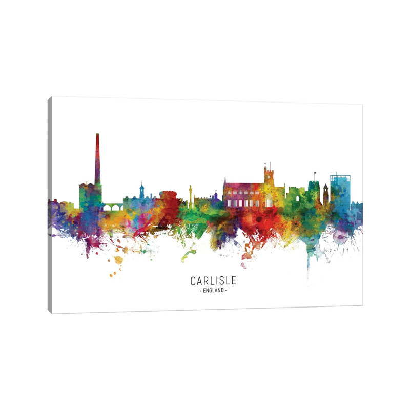 «Carlisle England Skyline» par Michael Tompsett, impression sur toile tendue, H 18 po x l 26 po x P 1,5 po