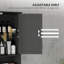 Armoire à pharmacie, miroir de salle de bain mural, noir
