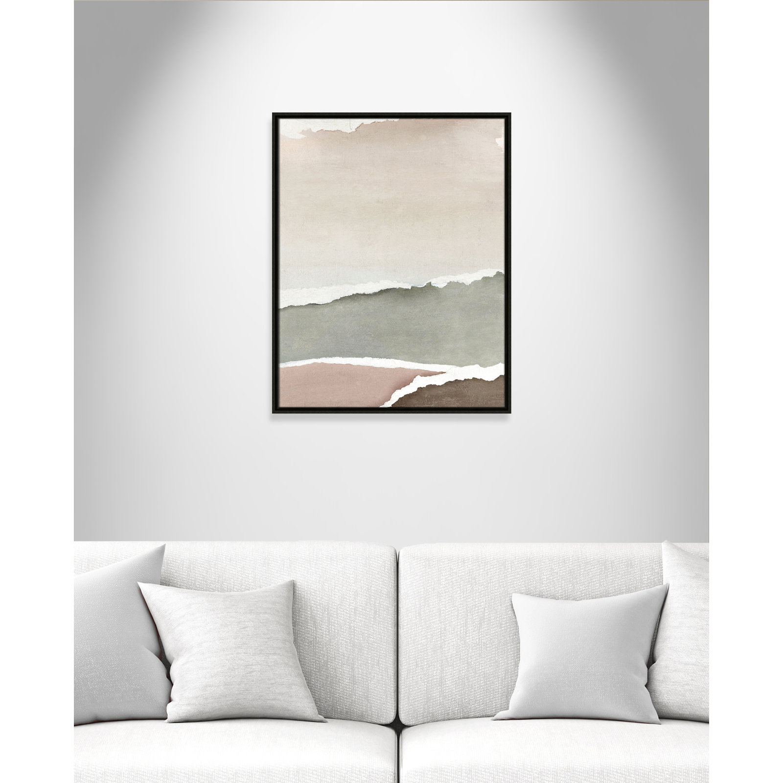 Torn Whispers II Print by Emma Peal, 29.5" H x 23.5" W, Espresso Floater
