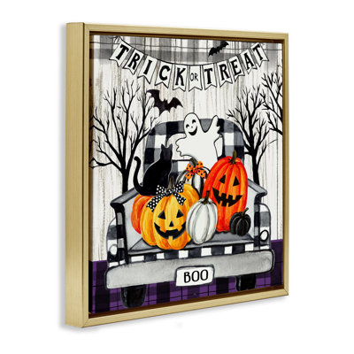 Art d'Halloween sur toile flottante encadrée de camion rempli par Elena Vladykina