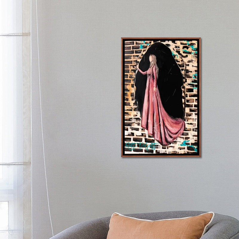 Une reine sera toujours, Brun, Floater Framed Print Canvas without Mat, H 26 po x l 18 po