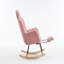 Fauteuil oscillant berçant en tissu avec coussins et repose-pieds Teddy-106814587