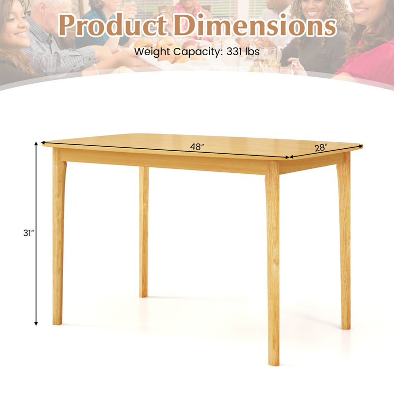 Arny Solid Wood Base Dining Table