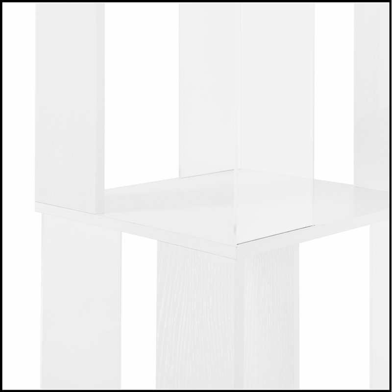 Bibliothèque rotative à 6 niveaux, bibliothèque simple avec plaque en acrylique pour salon et bureau