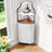 59.05" Tall Corner Bar Storage Cabinet with Wine Rack & Lights-54299452