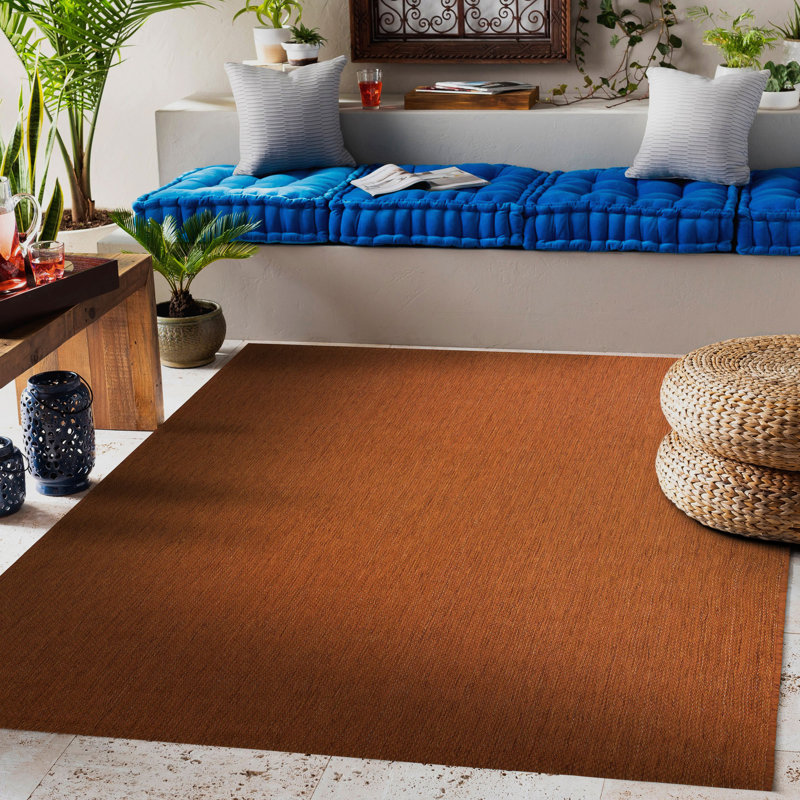 Ermias Solid Colour Indoor / Outdoor Area Rug, Rectangle 200 x 290cm