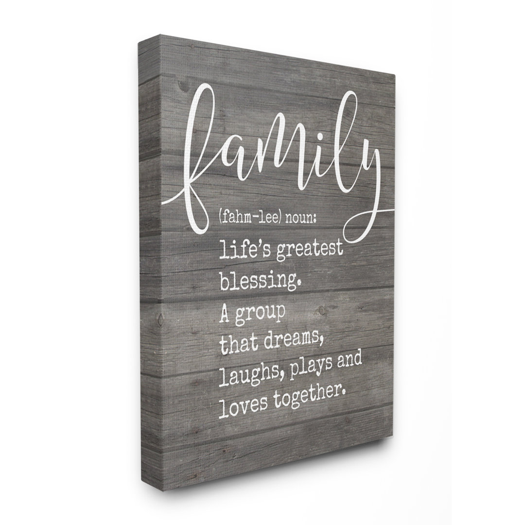 " Family Definition Planked " by Lettered And Lined Gracie Oaks 
