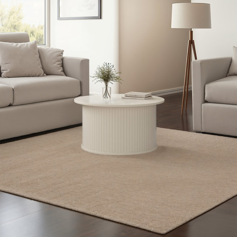 Flutoria Drum Coffee Table, Natural
