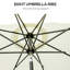 Parasol de table d'extérieur avec bouton poussoir inclinable et manivelle