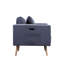 Ensemble de salon en lin gris foncé avec caractéristiques de poche, chaise, 5 coussins pour magazines