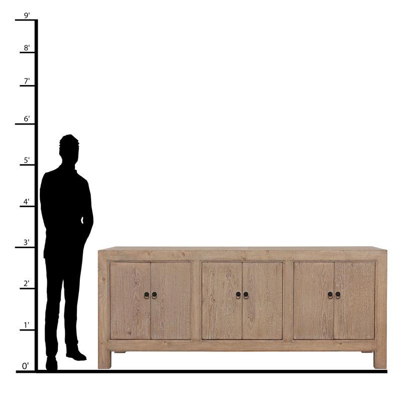 Hibba 89'' W Solid Wood Buffet