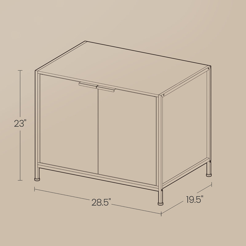 Litter Box Enclosure, Ebony Black