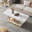 Mattheu Modern Rectangle Coffee Table, Faux Marble Coffee Table for Living Room-1690680817