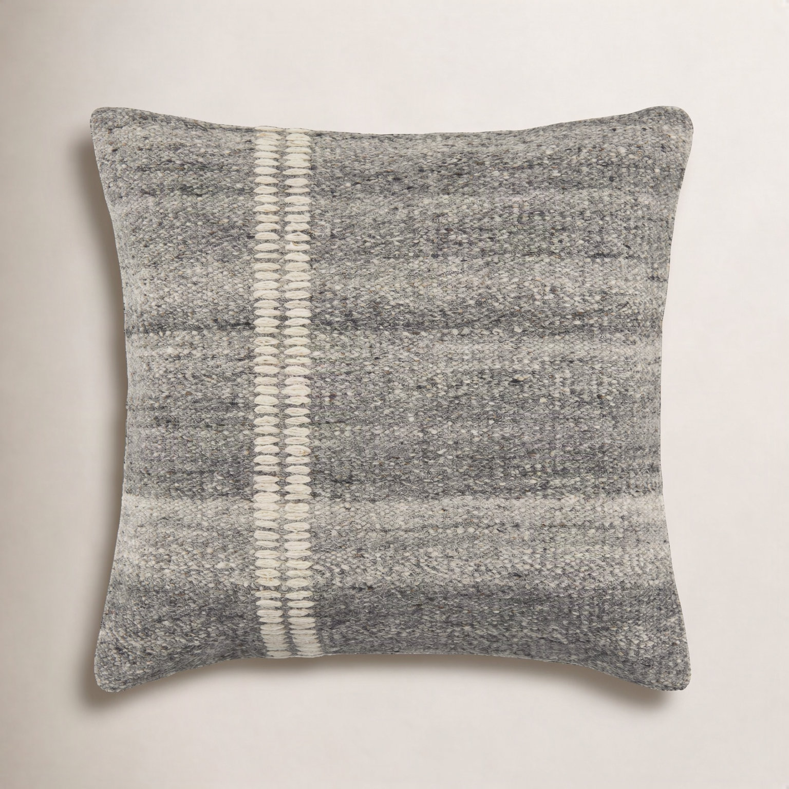 Jundah Cotton Pillow Cover, Gray, Square 18", Polyester