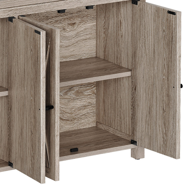 Armoire 4 portes Esai Esai, Gris