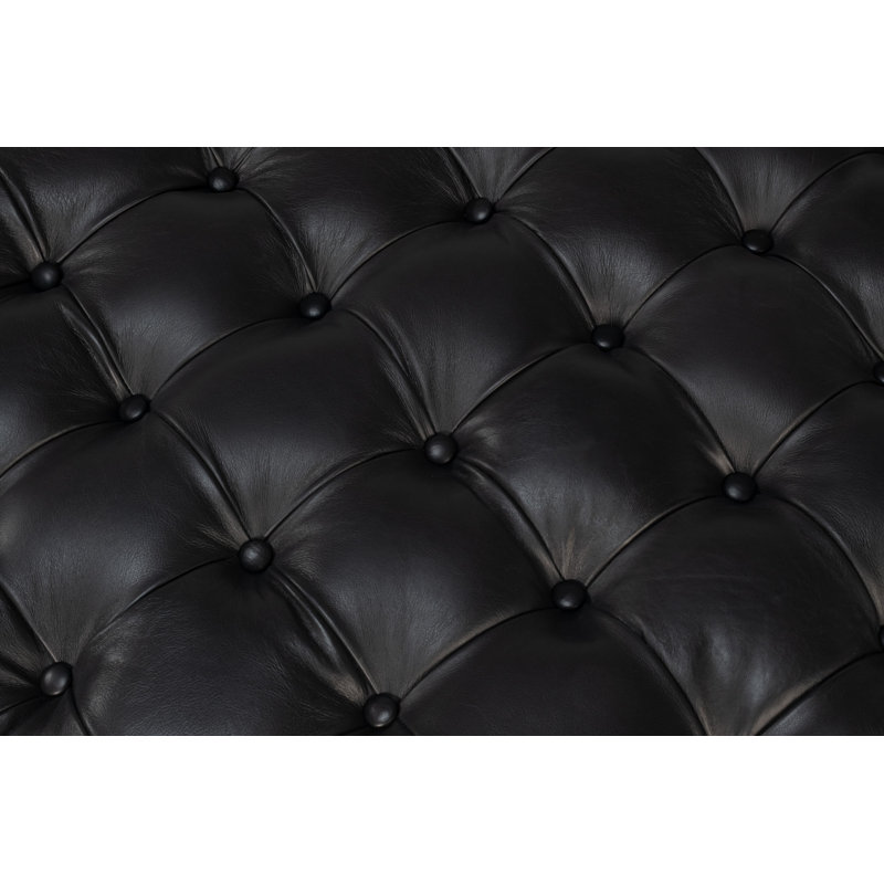 Corbet Round Ottoman, Onyx Black