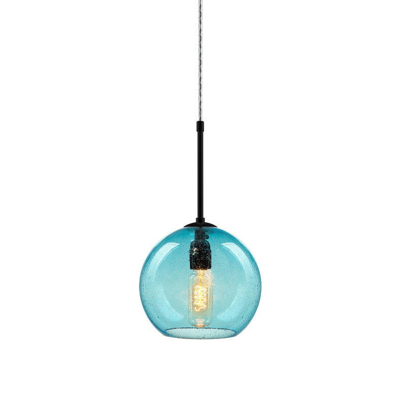 Bobo 1 - Light Sphere Pendant, Aqua, Black